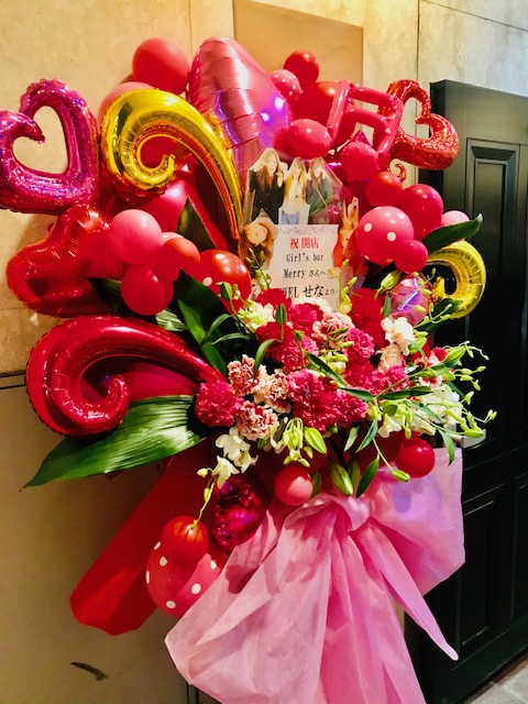 開店祝いバルーンフラワー/おしゃれなバルーンスタンド花 | バルーン 
